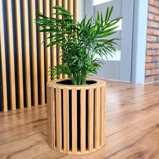 Liston - Handcrafted natural wood slat planter