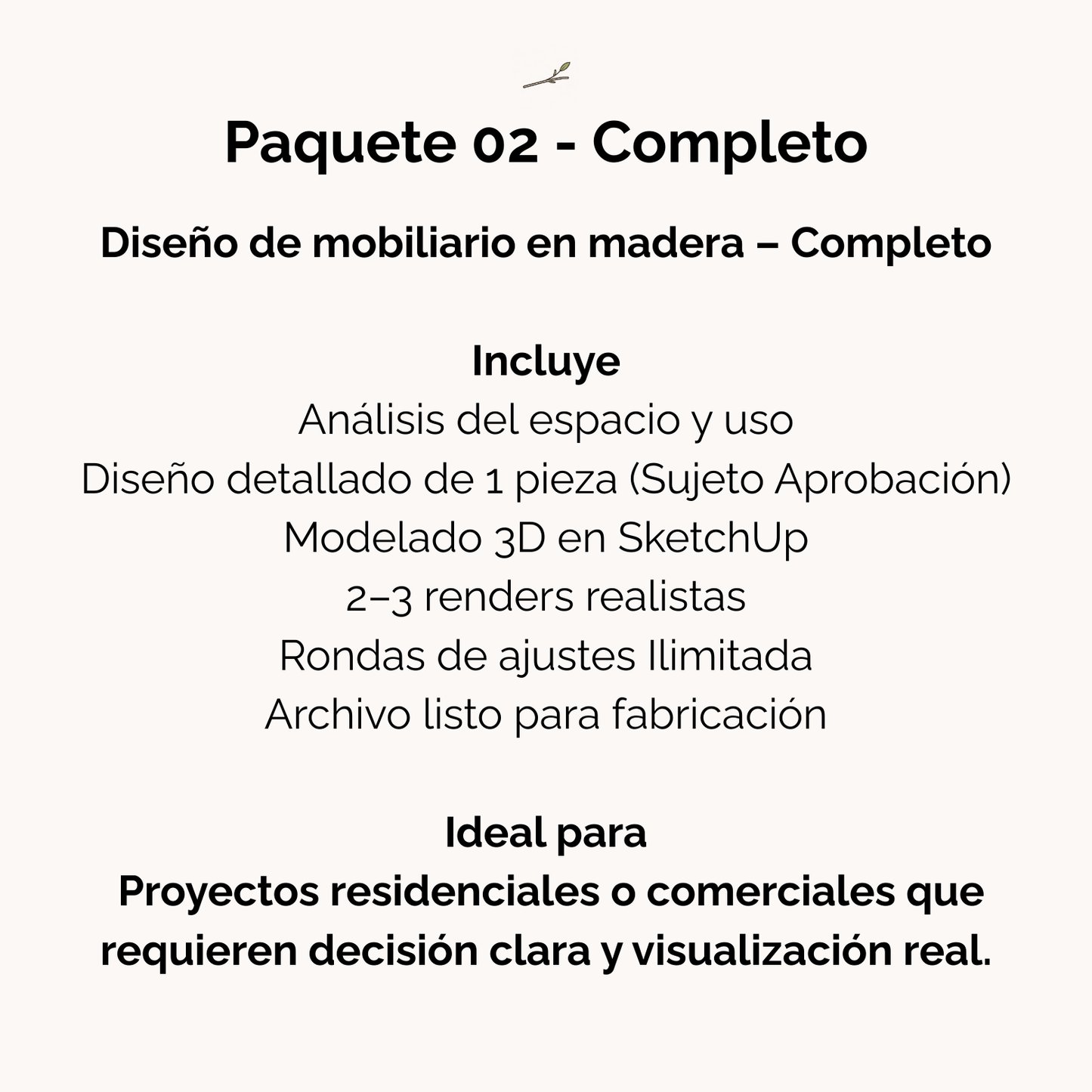 Diseño artesanal de mobiliario en madera a medida