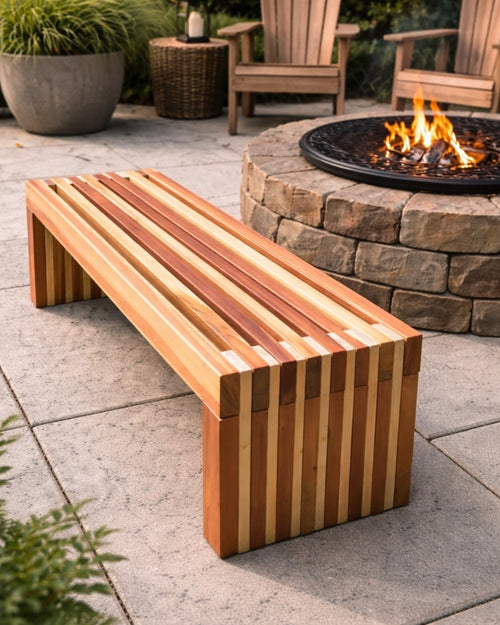 Brisa - Natural Outdoor Wooden Bench