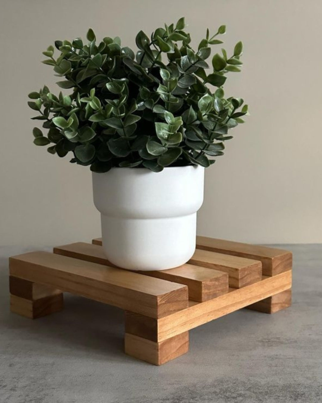 Palet - Base artesanal de madera para plantas