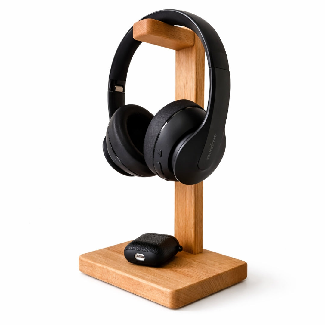 Soporte - Base artesanal para audífonos y accesorios