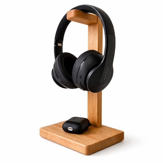 Soporte - Base artesanal para audífonos y accesorios