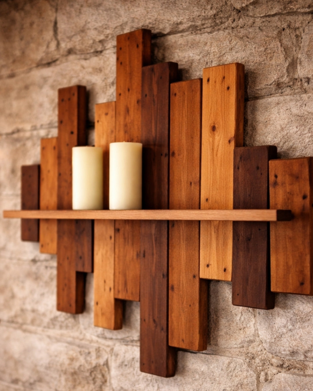 Textura - Panel decorativo artesanal de madera natural