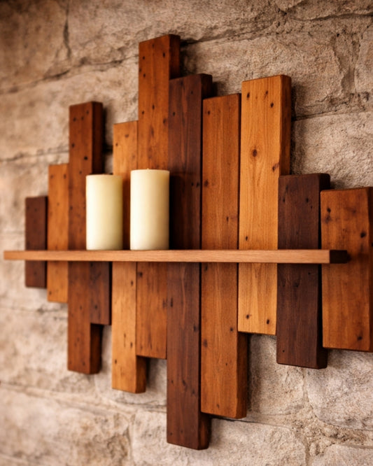 Textura - Panel decorativo artesanal de madera natural