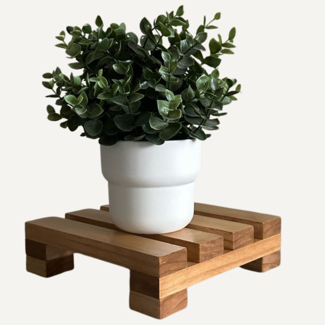 Palet - Base artesanal de madera para plantas
