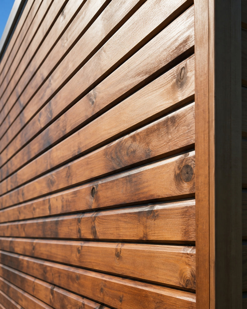 Handcrafted natural wood wall cladding
