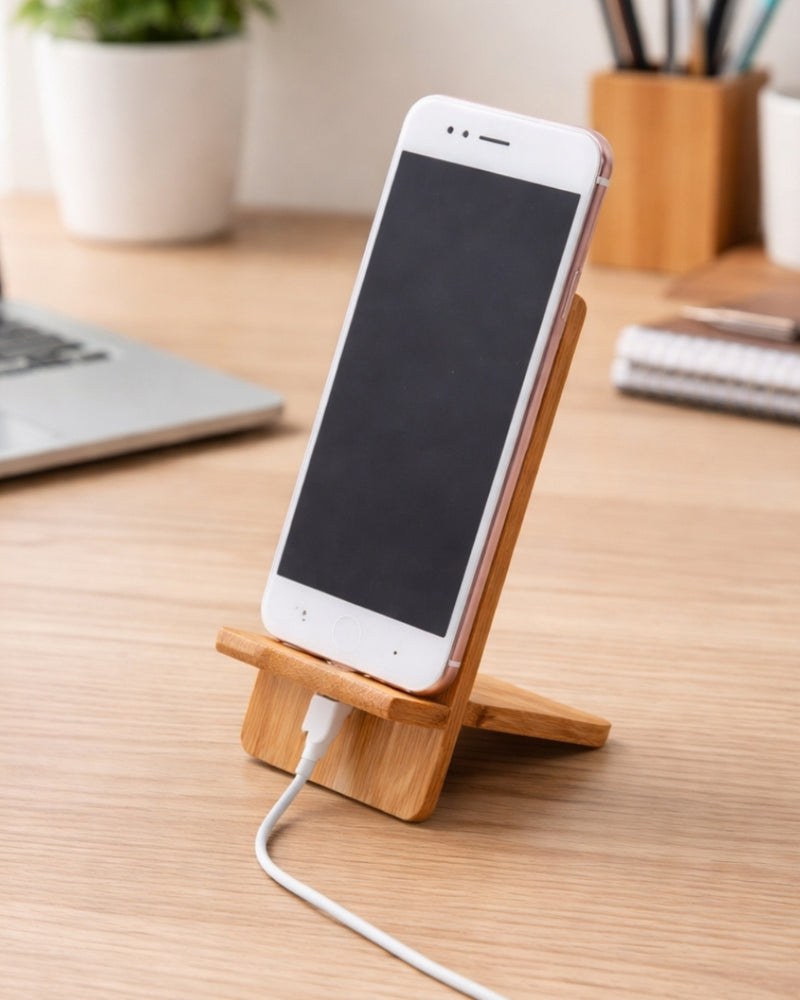 Dock - Soporte artesanal de madera para celular