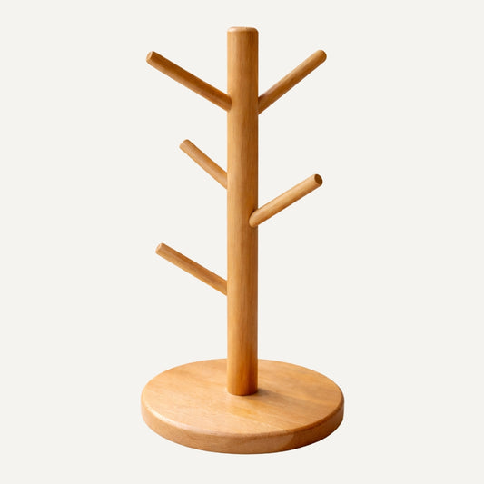 Rama - Soporte artesanal para tazas de madera natural