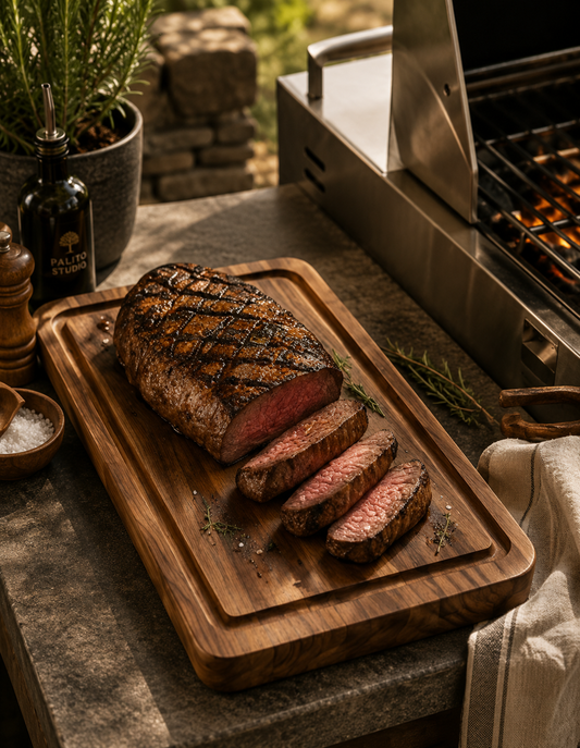 Fire - Tabla artesanal robusta para carnes y BBQ