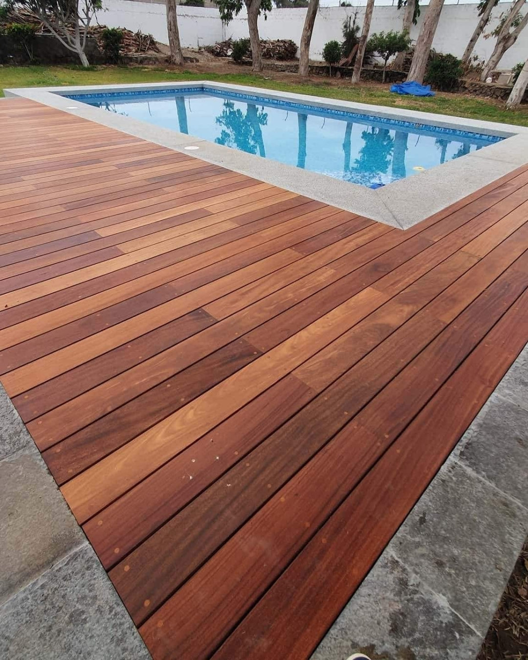 Handcrafted natural wood tongue and groove flooring in Panama