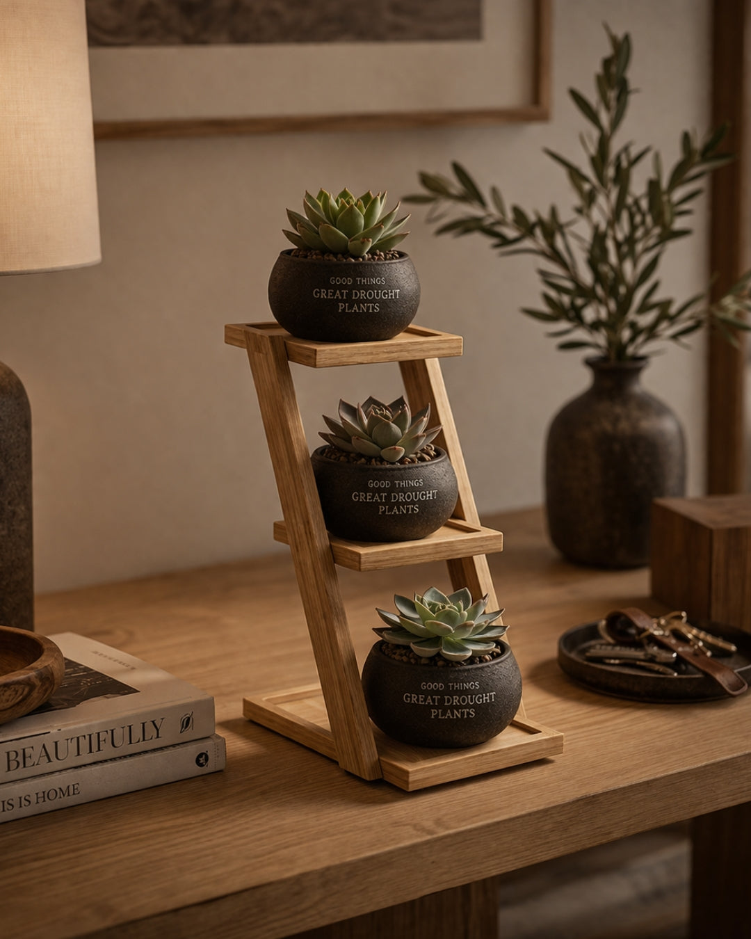 Escala - Soporte inclinado para plantas